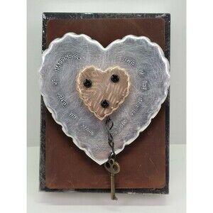 Love is the Key Opens Gates Happiness Metal Wall Plaque Home Decor Gift Holiday